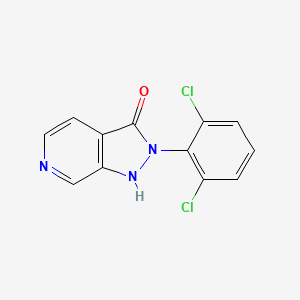 molecular formula C12H7Cl2N3O B577366 2-(2,6-Dichlorophenyl)-1H-pyrazolo[3,4-c]pyridin-3(2H)-one CAS No. 1313738-66-7