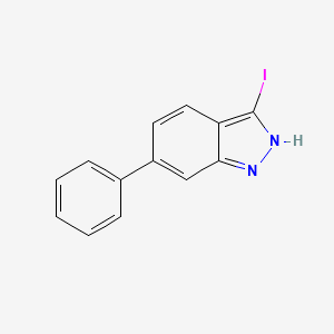 molecular formula C13H9IN2 B577367 3-Iodo-6-phenyl-1H-indazole CAS No. 1227269-40-0
