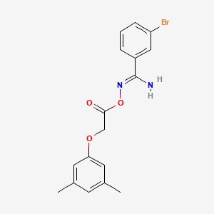 3-bromo-N'-{[(3,5-dimethylphenoxy)acetyl]oxy}benzenecarboximidamide