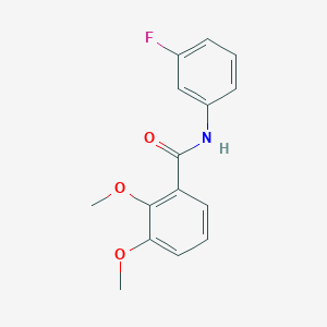 molecular formula C15H14FNO3 B5773741 N-(3-fluorophenyl)-2,3-dimethoxybenzamide 