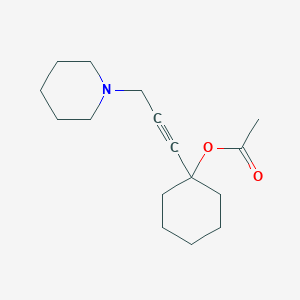 molecular formula C16H25NO2 B5773748 1-[3-(1-piperidinyl)-1-propyn-1-yl]cyclohexyl acetate 