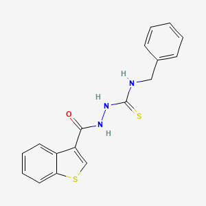 molecular formula C17H15N3OS2 B5773766 2-(1-benzothien-3-ylcarbonyl)-N-benzylhydrazinecarbothioamide 