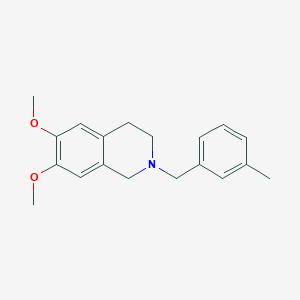 molecular formula C19H23NO2 B5773770 6,7-dimethoxy-2-(3-methylbenzyl)-1,2,3,4-tetrahydroisoquinoline 