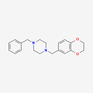 1-benzyl-4-(2,3-dihydro-1,4-benzodioxin-6-ylmethyl)piperazine