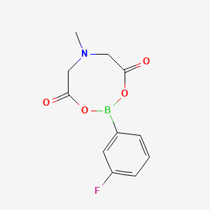 molecular formula C11H11BFNO4 B577379 2-(3-Fluorophenyl)-6-methyl-1,3,6,2-dioxazaborocane-4,8-dione CAS No. 1313614-50-4