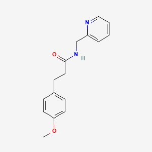 molecular formula C16H18N2O2 B5773797 3-(4-methoxyphenyl)-N-(2-pyridinylmethyl)propanamide 