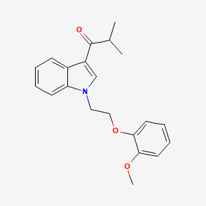 molecular formula C21H23NO3 B5773811 1-{1-[2-(2-methoxyphenoxy)ethyl]-1H-indol-3-yl}-2-methyl-1-propanone 