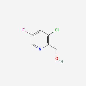 molecular formula C6H5ClFNO B577385 (3-Chloro-5-fluoropyridin-2-yl)methanol CAS No. 1227563-98-5