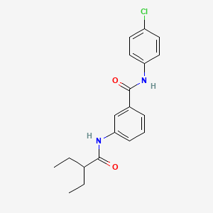 molecular formula C19H21ClN2O2 B5773861 N-(4-chlorophenyl)-3-[(2-ethylbutanoyl)amino]benzamide 