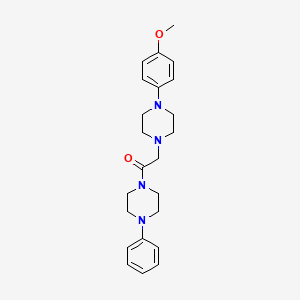 molecular formula C23H30N4O2 B5773868 1-(4-methoxyphenyl)-4-[2-oxo-2-(4-phenyl-1-piperazinyl)ethyl]piperazine 