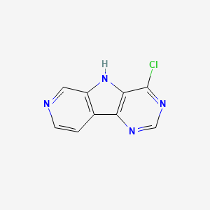 molecular formula C9H5ClN4 B577389 6-Chloro-3,5,8,11-tetraazatricyclo[7.4.0.02,]trideca-1(9),2(7),3,5,10,12-hexaene CAS No. 1263285-23-9