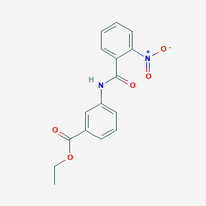 molecular formula C16H14N2O5 B5773896 ethyl 3-[(2-nitrobenzoyl)amino]benzoate 