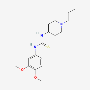 molecular formula C17H27N3O2S B5773923 N-(3,4-dimethoxyphenyl)-N'-(1-propyl-4-piperidinyl)thiourea 