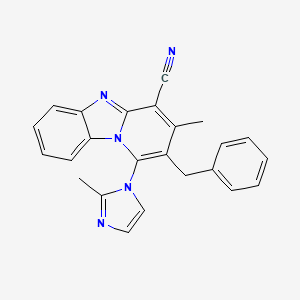 molecular formula C24H19N5 B5773929 2-benzyl-3-methyl-1-(2-methyl-1H-imidazol-1-yl)pyrido[1,2-a]benzimidazole-4-carbonitrile 