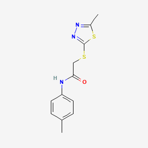 molecular formula C12H13N3OS2 B5773933 N-(4-methylphenyl)-2-[(5-methyl-1,3,4-thiadiazol-2-yl)thio]acetamide 