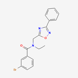 3-bromo-N-ethyl-N-[(3-phenyl-1,2,4-oxadiazol-5-yl)methyl]benzamide