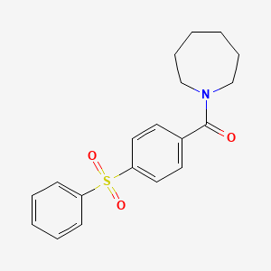 molecular formula C19H21NO3S B5773965 1-[4-(phenylsulfonyl)benzoyl]azepane 