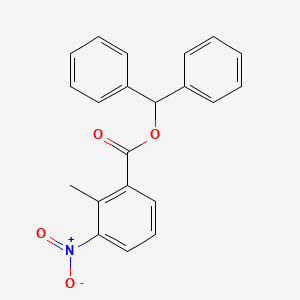molecular formula C21H17NO4 B5773970 diphenylmethyl 2-methyl-3-nitrobenzoate 