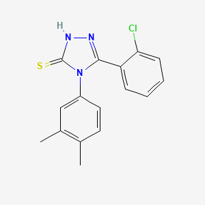 molecular formula C16H14ClN3S B5773971 5-(2-chlorophenyl)-4-(3,4-dimethylphenyl)-2,4-dihydro-3H-1,2,4-triazole-3-thione 