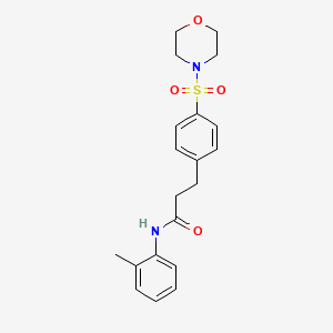 molecular formula C20H24N2O4S B5773979 N-(2-methylphenyl)-3-[4-(4-morpholinylsulfonyl)phenyl]propanamide 