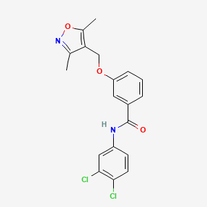 molecular formula C19H16Cl2N2O3 B5773986 N-(3,4-dichlorophenyl)-3-[(3,5-dimethyl-4-isoxazolyl)methoxy]benzamide 