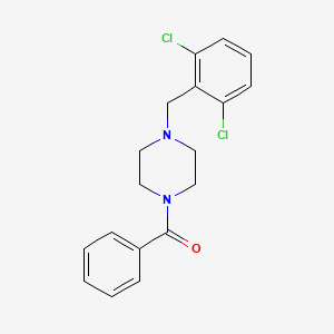 molecular formula C18H18Cl2N2O B5773996 1-benzoyl-4-(2,6-dichlorobenzyl)piperazine 