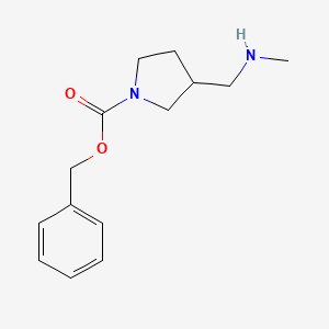 molecular formula C14H20N2O2 B577400 Benzyl 3-((methylamino)methyl)pyrrolidine-1-carboxylate CAS No. 1292369-15-3