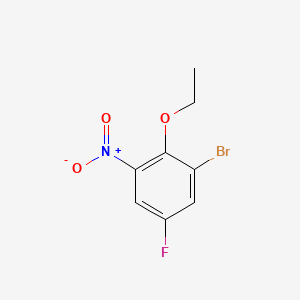 molecular formula C8H7BrFNO3 B577401 1-溴-2-乙氧基-5-氟-3-硝基苯 CAS No. 1365272-21-4