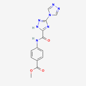 molecular formula C13H11N7O3 B5774022 methyl 4-[(2H-3,4'-bi-1,2,4-triazol-5-ylcarbonyl)amino]benzoate 