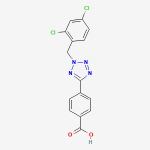 molecular formula C15H10Cl2N4O2 B5774024 4-[2-(2,4-dichlorobenzyl)-2H-tetrazol-5-yl]benzoic acid CAS No. 694501-35-4