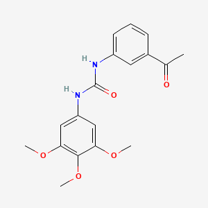 molecular formula C18H20N2O5 B5774026 N-(3-acetylphenyl)-N'-(3,4,5-trimethoxyphenyl)urea 
