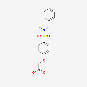 molecular formula C17H19NO5S B5774038 methyl (4-{[benzyl(methyl)amino]sulfonyl}phenoxy)acetate 