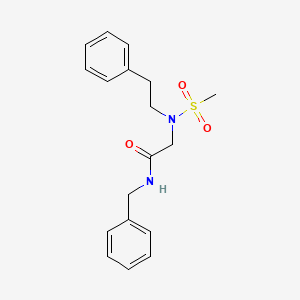 molecular formula C18H22N2O3S B5774051 N~1~-benzyl-N~2~-(methylsulfonyl)-N~2~-(2-phenylethyl)glycinamide 