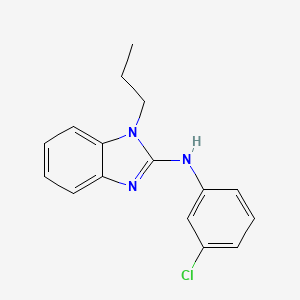 molecular formula C16H16ClN3 B5774060 N-(3-chlorophenyl)-1-propyl-1H-benzimidazol-2-amine 