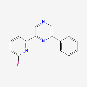 molecular formula C15H10FN3 B577407 2-(6-Fluoropyridin-2-yl)-6-phenylpyrazine CAS No. 1245643-28-0