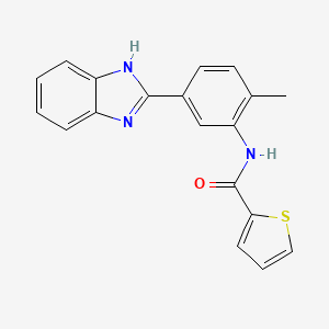 molecular formula C19H15N3OS B5774082 N-[5-(1H-benzimidazol-2-yl)-2-methylphenyl]-2-thiophenecarboxamide 