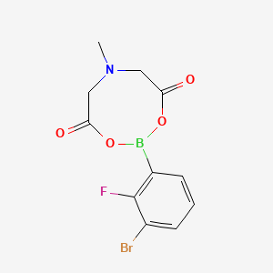 B577409 2-(3-Bromo-2-fluorophenyl)-6-methyl-1,3,6,2-dioxazaborocane-4,8-dione CAS No. 1257647-82-7