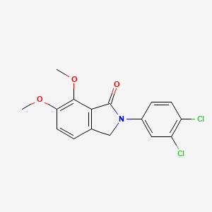molecular formula C16H13Cl2NO3 B5774091 2-(3,4-dichlorophenyl)-6,7-dimethoxy-1-isoindolinone 