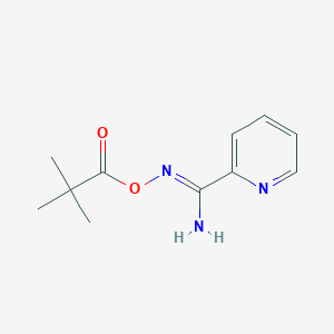 N'-[(2,2-dimethylpropanoyl)oxy]-2-pyridinecarboximidamide