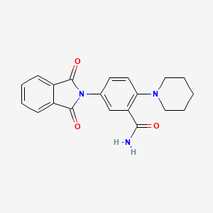molecular formula C20H19N3O3 B5774108 5-(1,3-dioxo-1,3-dihydro-2H-isoindol-2-yl)-2-(1-piperidinyl)benzamide 