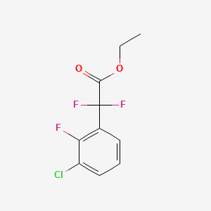 molecular formula C10H8ClF3O2 B577413 2-(3-氯-2-氟苯基)-2,2-二氟乙酸乙酯 CAS No. 1215205-78-9