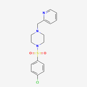 molecular formula C16H18ClN3O2S B5774147 1-[(4-chlorophenyl)sulfonyl]-4-(2-pyridinylmethyl)piperazine 