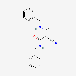 molecular formula C19H19N3O B5774153 N-benzyl-3-(benzylamino)-2-cyano-2-butenamide 