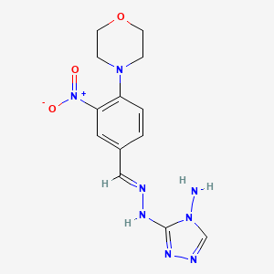 molecular formula C13H16N8O3 B5774176 4-(4-morpholinyl)-3-nitrobenzaldehyde (4-amino-4H-1,2,4-triazol-3-yl)hydrazone 