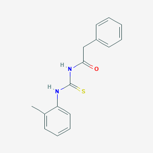 molecular formula C16H16N2OS B5774197 N-{[(2-methylphenyl)amino]carbonothioyl}-2-phenylacetamide 