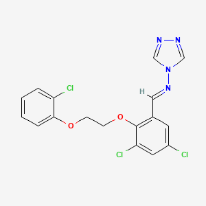 molecular formula C17H13Cl3N4O2 B5774216 N-{3,5-dichloro-2-[2-(2-chlorophenoxy)ethoxy]benzylidene}-4H-1,2,4-triazol-4-amine 