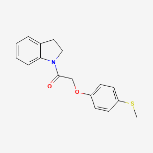 molecular formula C17H17NO2S B5774227 1-{[4-(methylthio)phenoxy]acetyl}indoline 