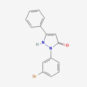 molecular formula C15H11BrN2O B5774233 2-(3-bromophenyl)-5-phenyl-1,2-dihydro-3H-pyrazol-3-one 