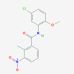 molecular formula C15H13ClN2O4 B5774253 N-(5-chloro-2-methoxyphenyl)-2-methyl-3-nitrobenzamide 