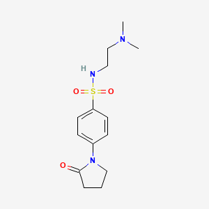 molecular formula C14H21N3O3S B5774254 N-[2-(dimethylamino)ethyl]-4-(2-oxo-1-pyrrolidinyl)benzenesulfonamide 